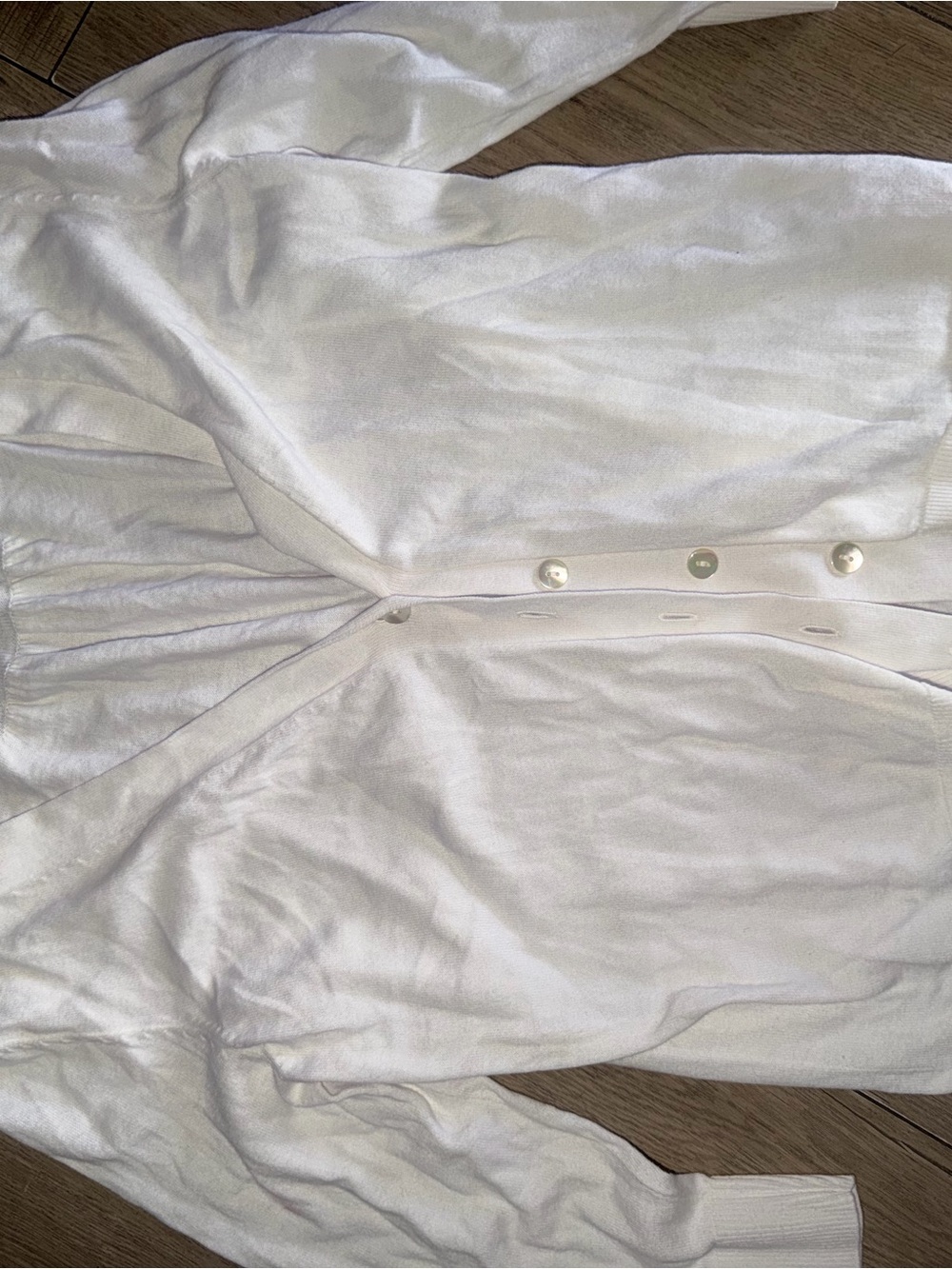 White cardigan